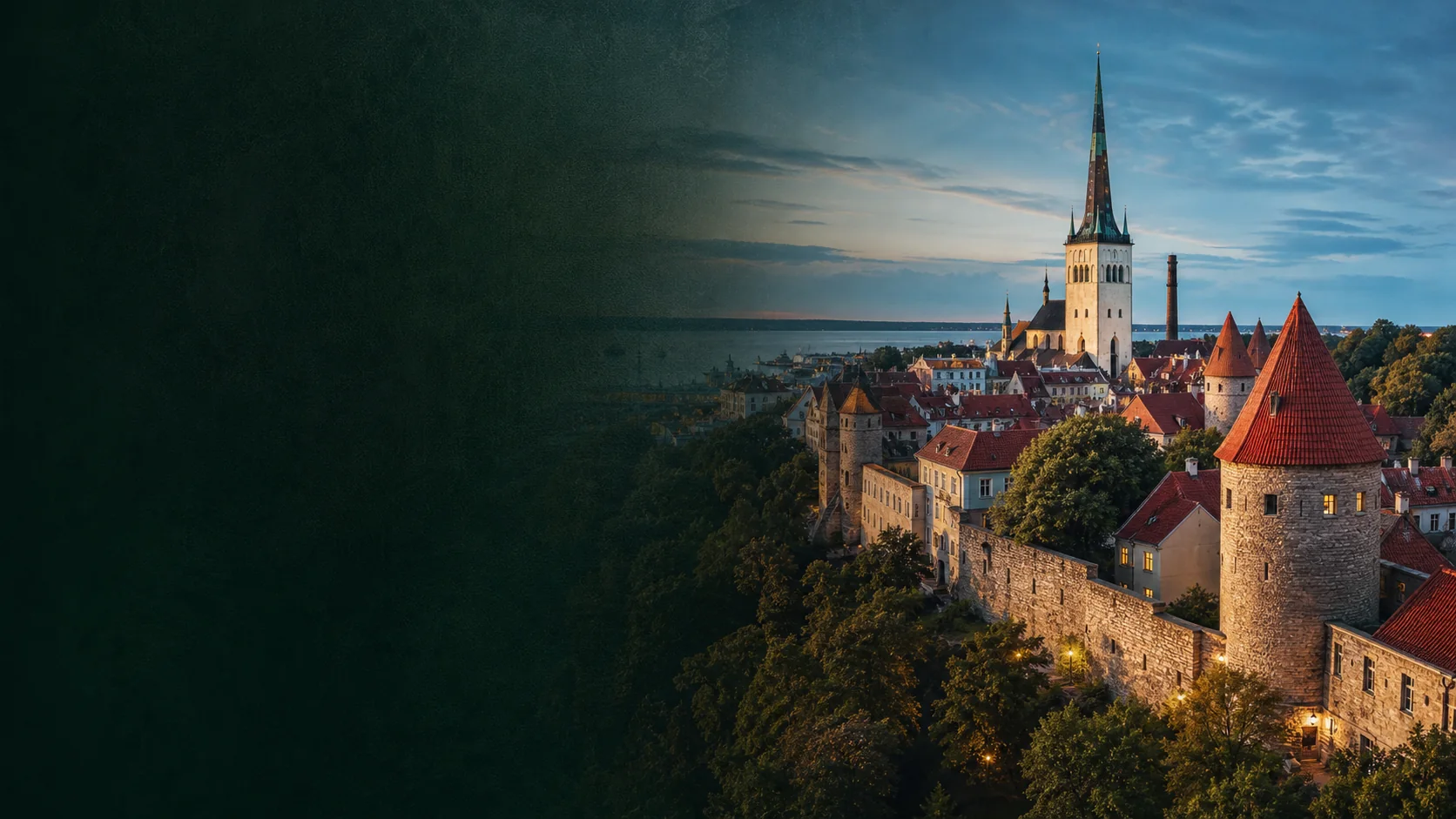 Illustrated Tallinn destination view